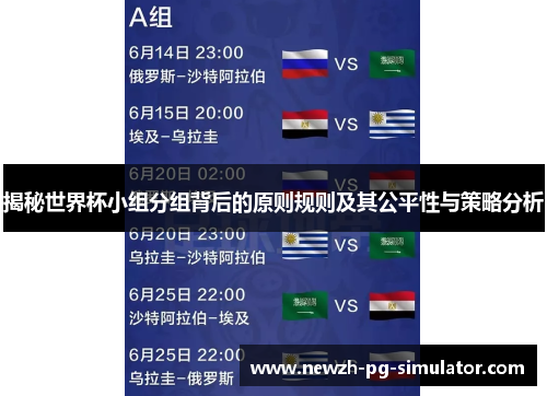 揭秘世界杯小组分组背后的原则规则及其公平性与策略分析